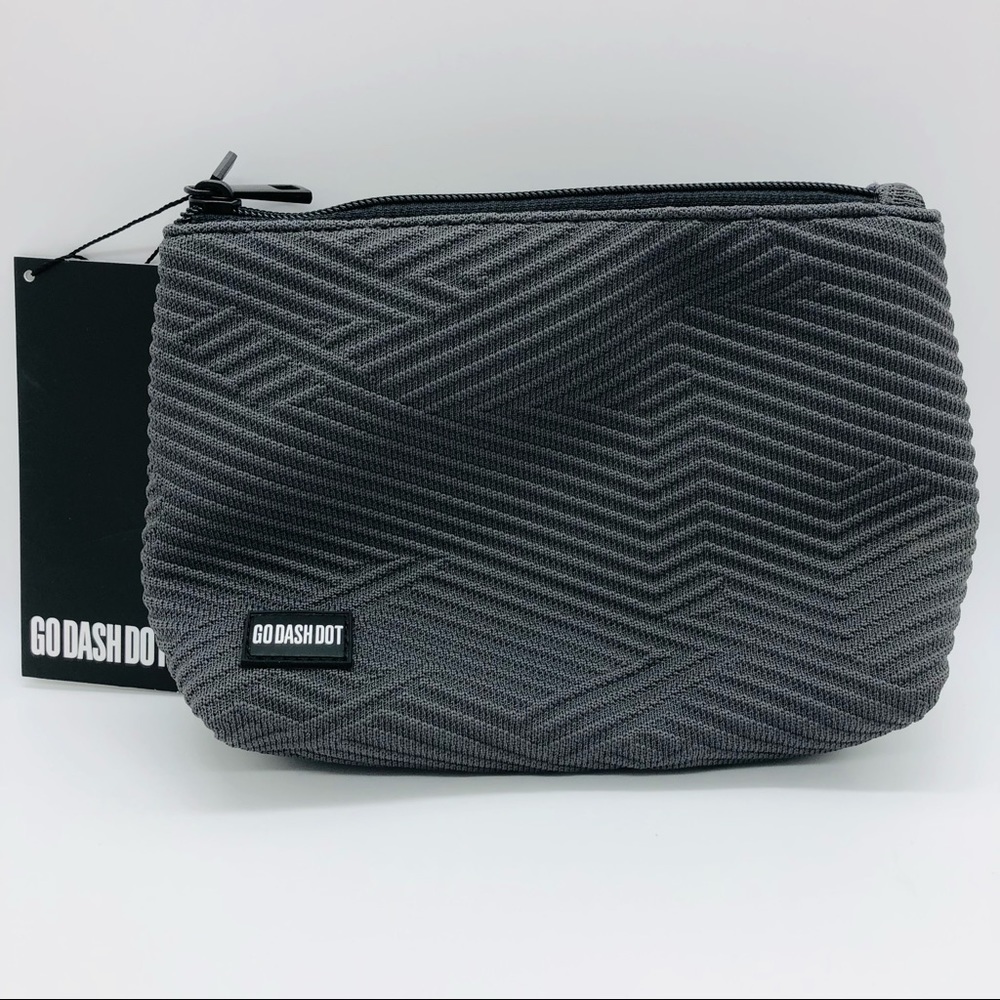 GODASHDOT - UNISEX GRAY MAKEUP BAG NWT
